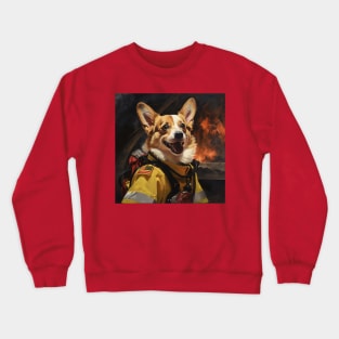 Firefighter Corgi Crewneck Sweatshirt